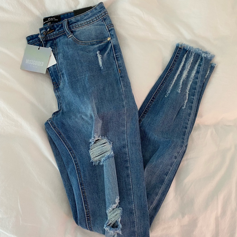 Missguided distressed denim jeans
